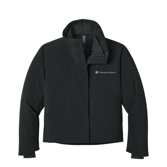 MiiR Women's Sashiko Full-Zip Stretch Puffy — Pitch Black