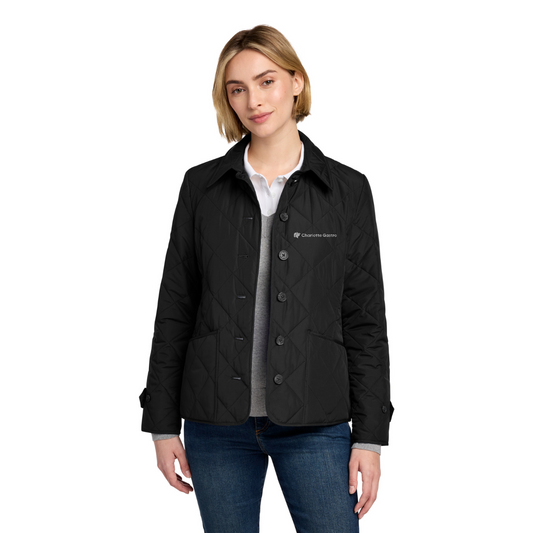 Brooks Brothers Women's Quilted Jacket — Deep Black